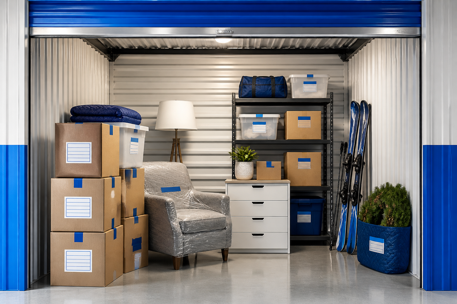 Bright indoor storage units